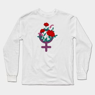 Feminine Symbol Girl Flower Long Sleeve T-Shirt